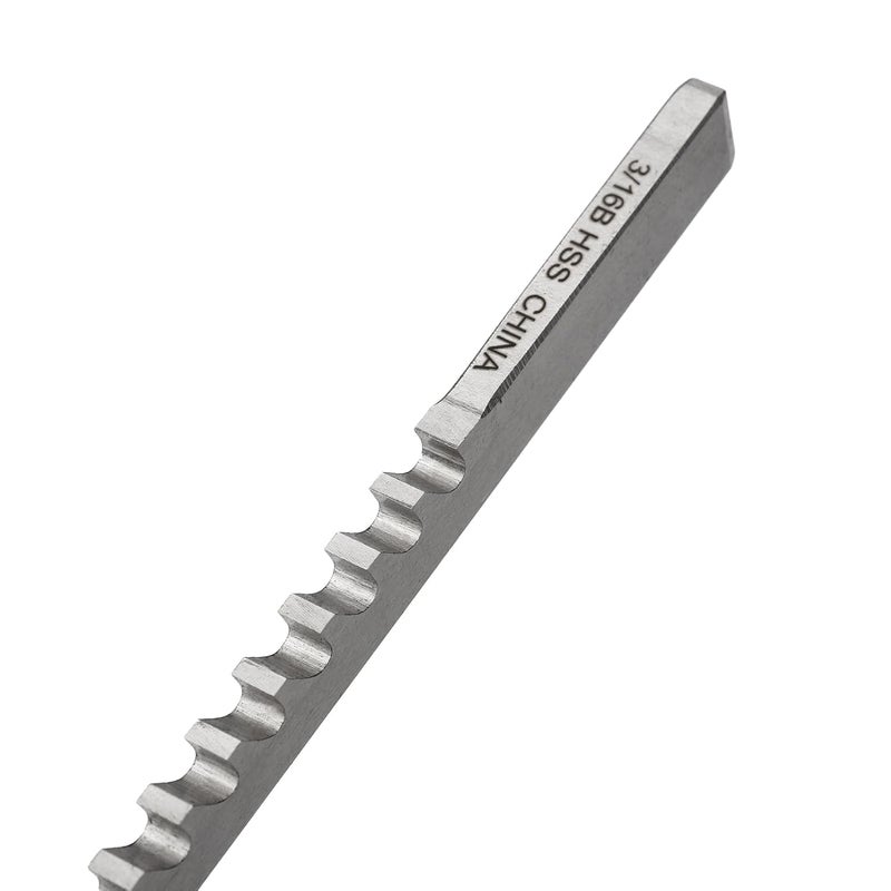 ICZW Keyway Broach HSS Keyway Cutting Tool for Lathe Inch Size Broaches with Shim (3/16" Broach, Type B) - Image 5